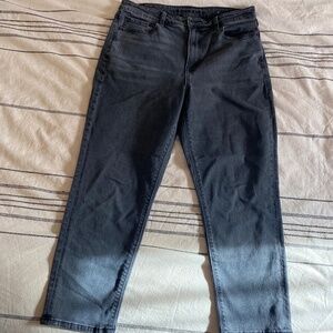 Washed Black American Eagle Mom Jean - Sz 12 Short